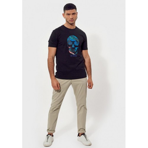 T-shirt homme avec imprimé tête de mort KAPORAL