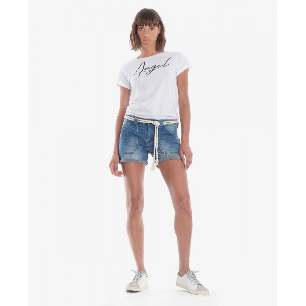 Short femme en jeans Bloom 3 bleu LE TEMPS DES CERISES