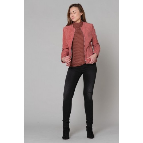 Blouson cuir rose femme Daytona