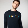Pull homme, marine col rond "COCOTTE" SERGE BLANCO