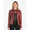 Blouson en cuir femme rouge DAYTONA