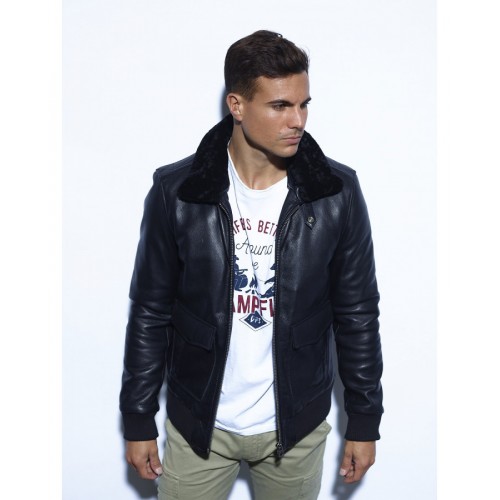 Blouson en cuir noir homme MIRAGE DAYTONA