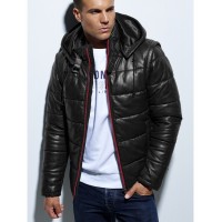 Doudoune en cuir noir pour homme DAYTONA