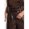 Short court effet croco en simili marron MOLLY BRACKEN