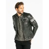 Blouson cuir homme Daytona kaki