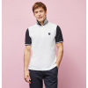 Polo homme mc blanc col marine EDEN PARK