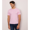 T-shirt homme rose col rond à manches courtes EDEN PARK