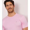 T-shirt homme rose col rond à manches courtes EDEN PARK