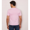 T-shirt homme rose col rond à manches courtes EDEN PARK