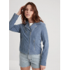 Blouson cuir femme BONITA bleu denim DAYTONA