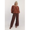 Pantalon femme large imprimé marron MOLLY BRACKEN