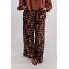 Pantalon femme large imprimé marron MOLLY BRACKEN