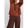 Pantalon femme large imprimé marron MOLLY BRACKEN