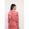 Robe longue imprimé rose, orange col v MOLLY BRACKEN