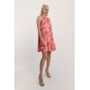 Robe courte en voile imprimé rose, orange MOLLY BRACKEN