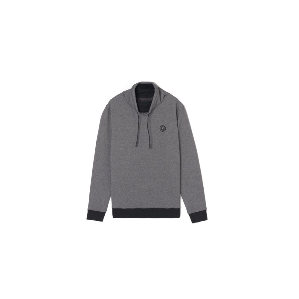 Sweat homme Lobrio gris chiné noir LE TEMPS DES CERISES