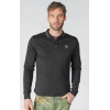 Polo hommes manches longues Ronan noir