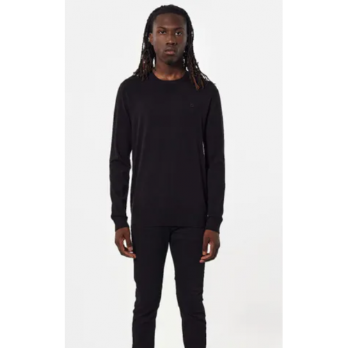Pull homme AERO noir, col rond KAPORAL