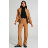 Pantalon femme  droit avec petite bande de tissu à la taille