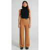 Pantalon femme  droit avec petite bande de tissu à la taille