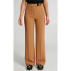 Pantalon femme  droit avec petite bande de tissu à la taille