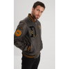 Bombers homme en cuir noir vieilli DAYTONA