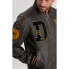 Bombers homme en cuir noir vieilli DAYTONA