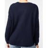 Pull femme marine col v 100% cachemire LES TRICOTS DE LEA