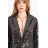 Blazer femme sequins argentés MOLLY BRACKEN