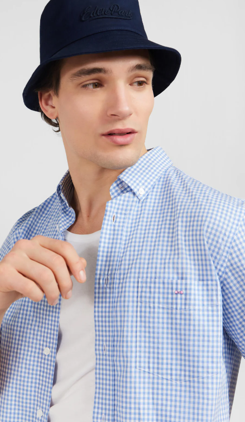 DUOLUVA Chemise Traditionnelle à Manches Courtes Pour Homme