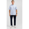 Chemise homme manches courtes bleue à rayures EDEN PARK