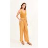 Pantalon femme, fluide en viscose imprimé safran MOLLY BRACKEN