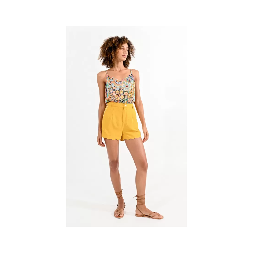 Short femme jaune, taille haute MOLLY BRACKEN