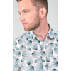 Chemise homme Bremo blanche à motif feuilles LTC