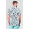 Chemise homme Bremo blanche à motif feuilles LTC