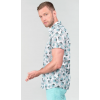 Chemise homme Bremo blanche à motif feuilles LTC