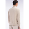 Gilet homme EDEN PARK en coton nid d'abeille beige coupe droite
