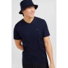 T-shirt homme EDEN PARK bleu marine col V à manches courtes