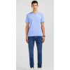 T-shirt homme EDEN PARK bleu col V à manches courtes