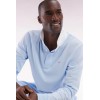 Polo homme EDEN PAR à manches longues en coton Pima ciel