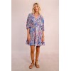 Robe courte imprimée rose et bleu MOLLY BRACKEN
