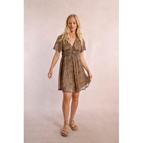 Robe courte léopard MOLLY BRACKEN