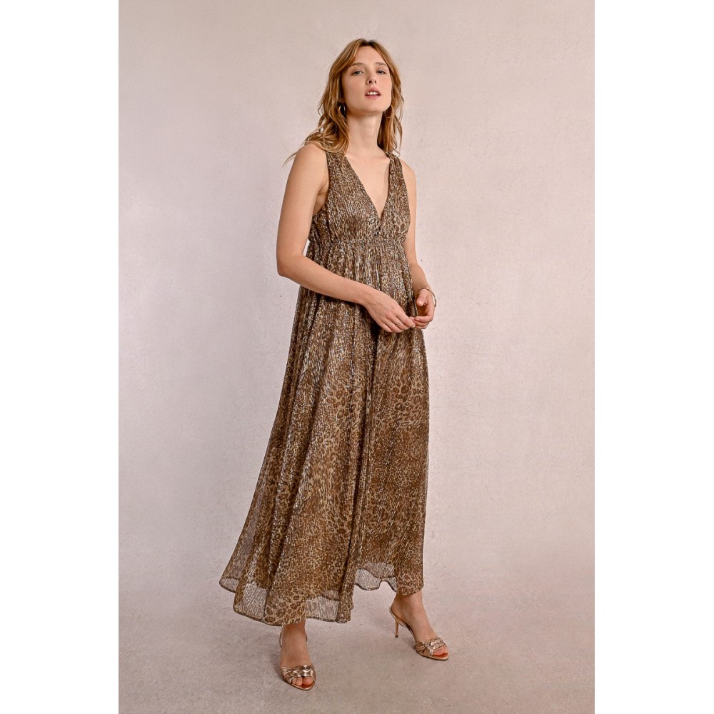 Robe longue, imprimé léopard MOLLY BRACKEN
