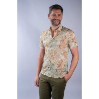 Chemise homme ESCUDE à manches courtes imprimé LA CIBLE ROUGE