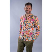 Chemise homme PIVOT imprimé multicolore LA CIBLE ROUGE