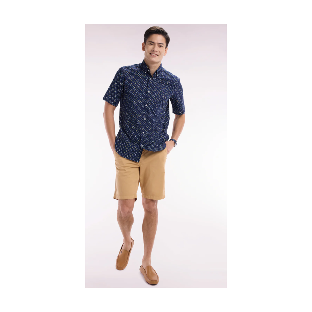 Bermuda homme EDEN PARK chino en coton stretch camel