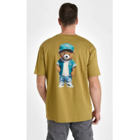 T-shirt LOM, homme, camel , ours dos LE TEMPS DES CERISES