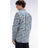 Chemise homme EDEN PARK popeline de coton grise imprimé floral