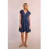 Robe courte plissée marine MOLLY BRACKEN