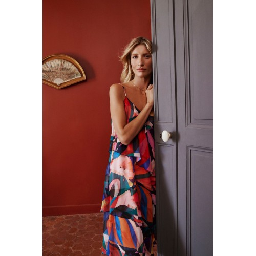 Robe asymétrique à imprimé coloré MOLLY BRACKEN